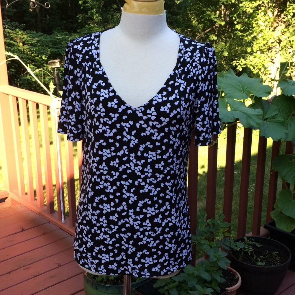 Michael Michael Kors medium black combo blouse.